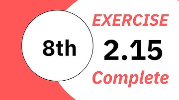 Exercise 2.15 II Class 8 II Complete II @axismathsbyAmna #math #education #8class