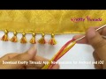 How to make baby kuchu design using 2 colours  double colour saree tassels   wwwknottythreadzcom