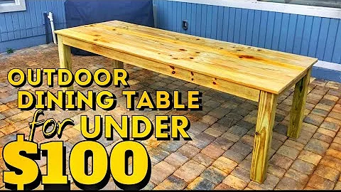 How to Build an Outdoor Farmhouse Table for Under $100 | Woodworking DIY Project
