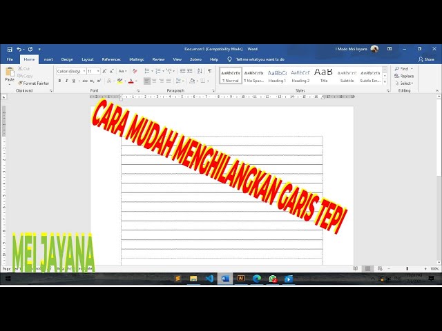 Cara Menghilangkan Garis Tepi Pada Ms Word Youtube