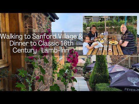 4K SANFORD Village in DEVON UK &  Dinner at Lamb-Inn ||PINAYsaUK