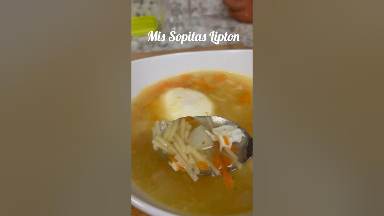 Sopas Lipton con Huevo (Lipton soup with egg) shorts sopas recetas 