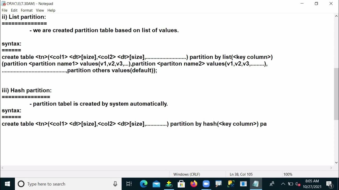 56 ORACLE PLSQL DEVELOPER FULL COURSE PARTITIONS & SEQUENCE(PART
