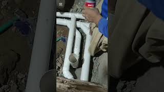 PVC man Pipe and commode and besan connction and first floor  and second floor PVC installation