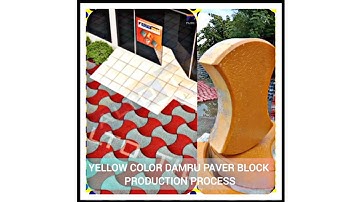 YELLOW COLOR DAMRU PAVER BLOCK PRODUCTION PROCESS