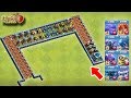 Who Can Survive This Difficult Trap on COC? Trap VS Troops | Troll base Vs Troops #2