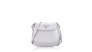 Prada 1BH188 Brushed Calfskin Cleo Mini Shoulder Bag Glicine