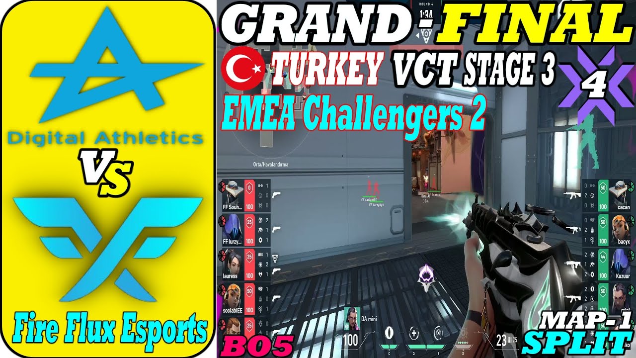 GRAND FINALS || DIGITAL ATHLETICS vs FIRE FLUX || MAP 1 SPLIT || VCT Stage 3:Turkey Challengers 2
