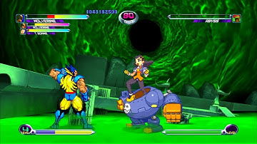 Marvel VS Capcom 2 - Wolverine/Bonerine/Tron Bonne - Expert Difficulty Playthrough