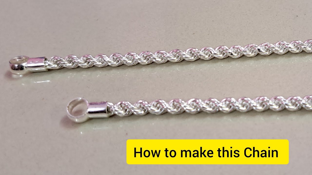 Silver chain making | Silver rope chain is made | Handmade