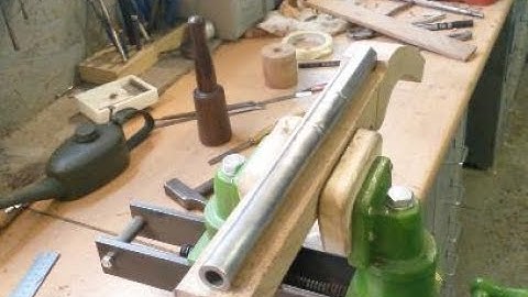 Wheellock pistol build 1650 pt 27 inletting the oktagon to round barrel