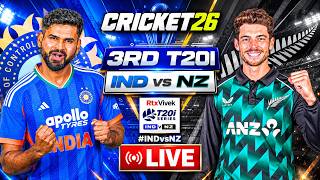 India vs New Zealand 3rd T20 Match Live 🔥| Cricket 26 Live | RtxVivek