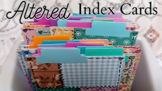 Altered Index Cards | Junk Journal Cards with Tabs 
