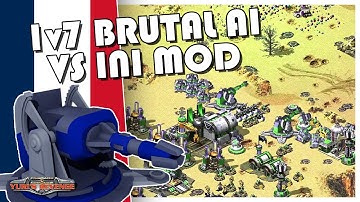 Red Alert 2 - Defend a early rush - 1v7 BRUTAL AI