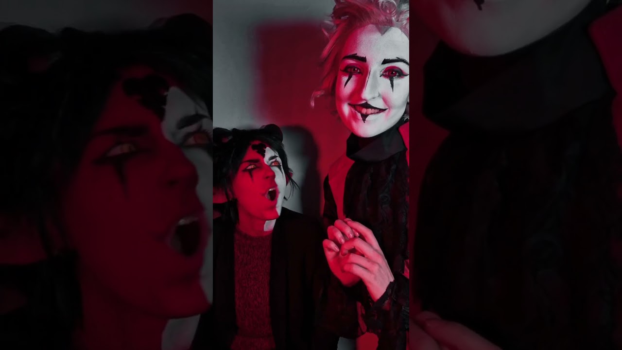 Blitzo on Stolas' face - Stolitz cosplays - Helluva Boss in Real Life