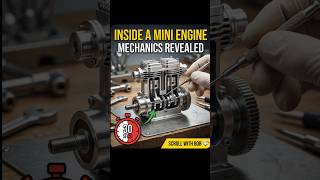 HOW IT WORKS! 2-Cylinder Mini Engine Mechanics! #Shorts #Engineering #ScrollWithBob