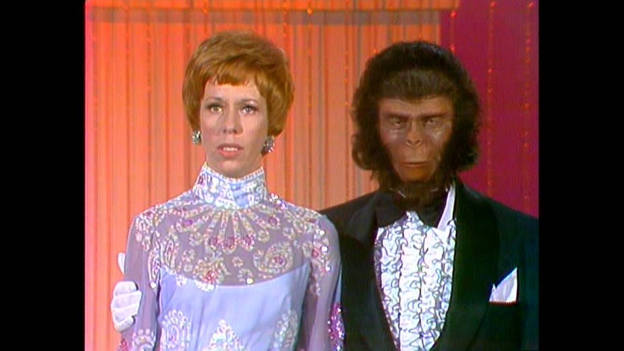 The Carol Burnett Show with Roddy McDowall wearing Planet of the Apes Makeup