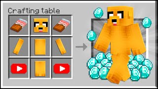 Paso MINECRAFT pero PUEDO CRAFTEAR YOUTUBERS