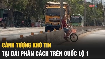 Cảnh tượng khó tin tại dải phân cách trên Quốc lộ 1