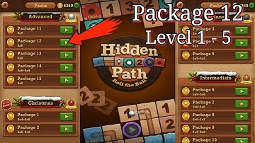 Roll the ball : hidden path || advanced || package 12  || Level 1, 2, 3, 4 & 5 || all Level