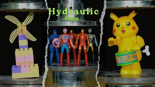 Superhero vs Hydraulic Press | OMG So satisfying !!!