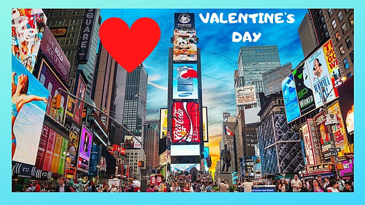 NEW YORK CITY Valentine's Day 💑 at Times Square (USA) YouTube