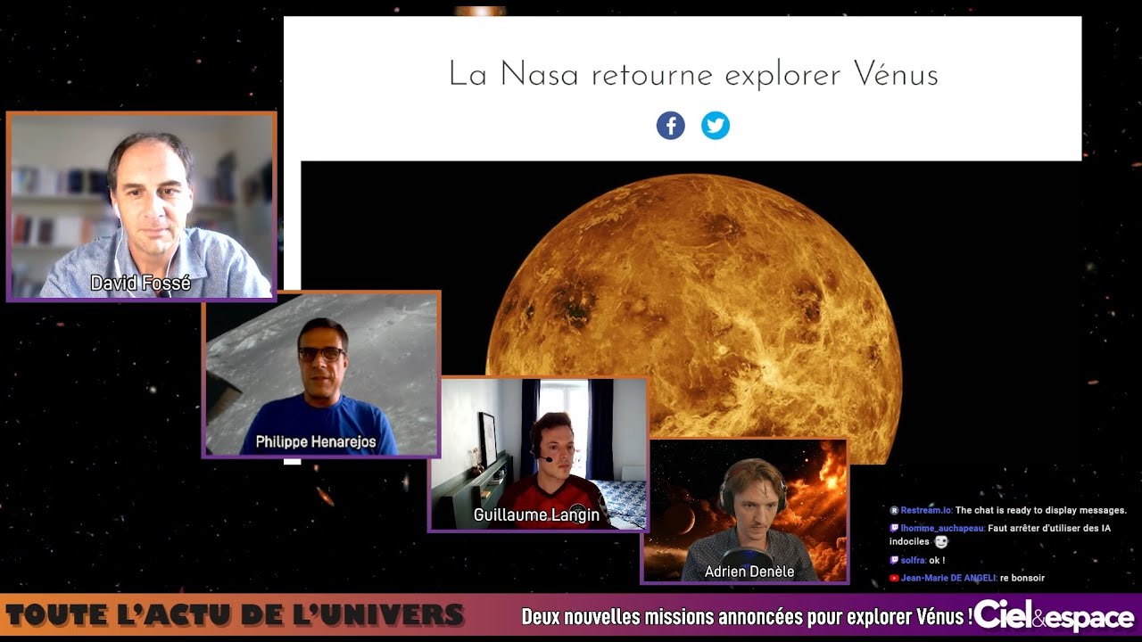 L'Actu du Ciel & de l'Espace #13 - Nouvelles missions vers Vénus, Artémis, retard du JWST, VIPER