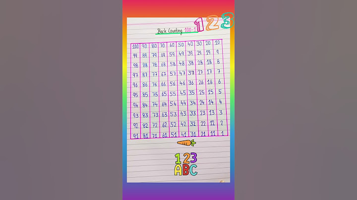 Back Counting 100 to 1 #trending #education #ultiginti