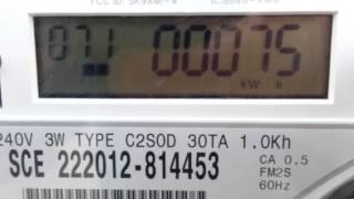 At the lower left of lcd panel, see two little squares and triangle
pointing to right? that's a digital meter "spinning" forward. this
on...