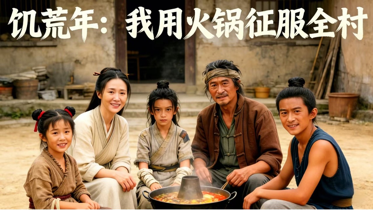 【飢荒年：我用火鍋征服全村】💥💥💥|全集| 穿越災荒年，我成了快餓死的幼童。惡毒嬸婆搶光口糧，妹妹把僅有的一文錢塞進我手心，系統激活那刻，我攥著這枚銅錢，笑了。