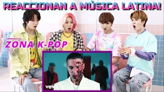 K-POP GROUP ВПЕРВЫЕ РЕАГИРУЕТ НА ЛАТИНСКУЮ МУЗЫКУ (Anuel AA, J Balvin, Daddy Yankee, Ozuna)