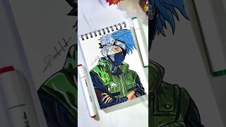 Kakashi Drawing easy🔥 || How to draw Kakashi hatake with colour || #anime #drawing #art #shorts