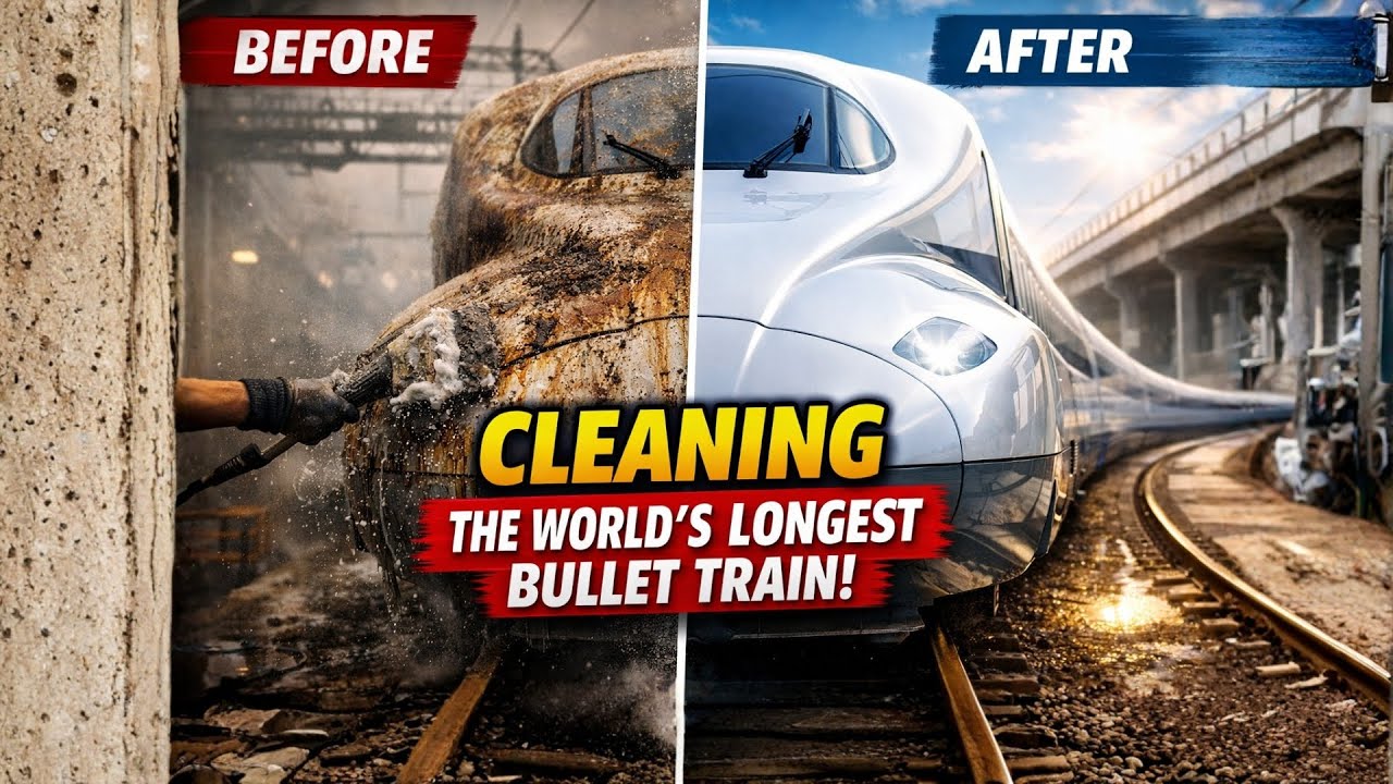 [TV] World’s Longest Bullet Train Cleaning  |  Chūō Shinkansen | Clean Verse | Satisfying Cleaning