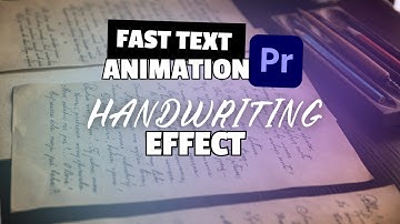 Add Handwriting Effect to Text in Premiere Pro - Step by Step