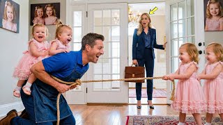 Billionaire Arrived Home Unannounced and Saw the Janitor With Her Quadruplets — What She Saw Shocked
