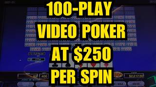 93 Minutes of HIGH LIMIT Jacks or Better - $250 to $50 a Spin screenshot 2
