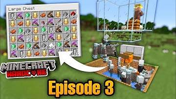 Minecraft Hardcore Tamil 😍 | Hardcore Gameplay 😲 | New Raid Farm | Episode 3 |  George Gaming |