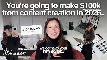 Your 9-5 job in 2026 is going to be content creation & here
