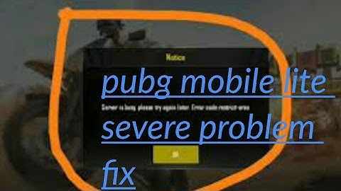 PUBG MOBILE LITE  server problem fix