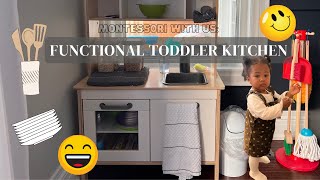 HOW WE MONTESSORI AT HOME | Toddler Functional Kitchen, Ikea DIY,