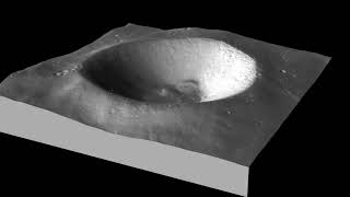 Shackleton Crater, rendered in 3d