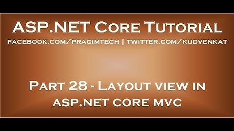 Lay-outweergave in ASP.NET Core MVC