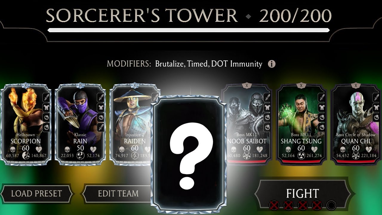 Sorcerer's Tower Boss Match 200 Fight + Reward. MK Mobile