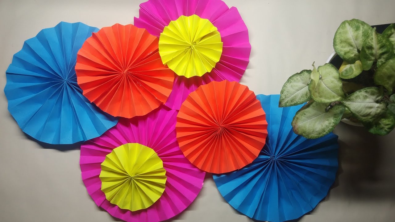 Decorative paper fans For party YouTube