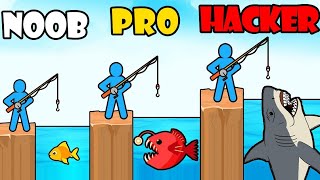 NOOB vs PRO vs HACKER - Funny Fish Idle | Gameplay Walkthrough (Android,iOS) screenshot 3