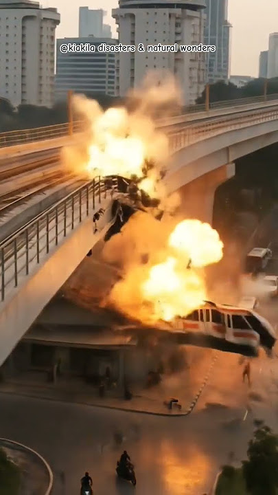 “Seconds Before Collapse: The LRT Disaster” #shortvideo #viral #lrt #travel || this is AI art by me