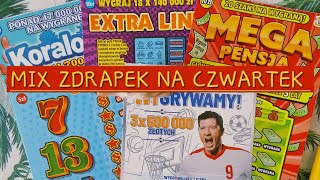 MIX ZDRAPEK NA CZWARTEK 🦀🪸 #zdrapki #zdrapkilotto #lotto #scratchcards #scratch #wygrana #win 