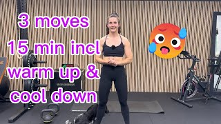 🥵 15min workout to get the heart rate up with easier and harder modifications 🌶️  #workout