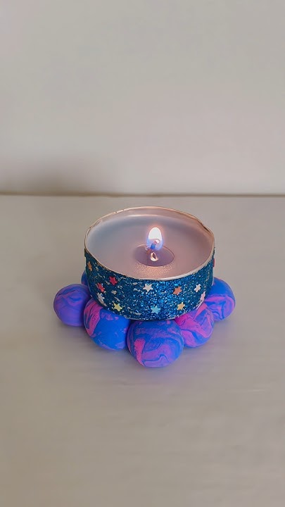 DIY Tealight Candle Holder foamclay claycraft diycandleholder craft diy diy-tealight-candle-holder-foamclay-claycraft-diycandleholder-craft-diy