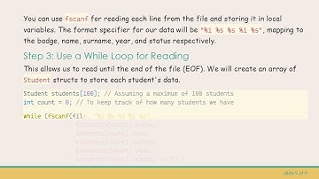 How to Read and Use a Text File in C with Structs
